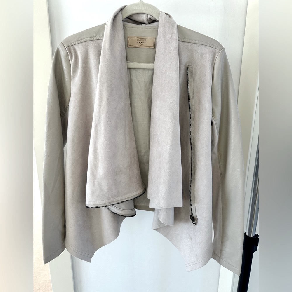 BlankNYC Vegan leather jacket asymmetrical zip size Small